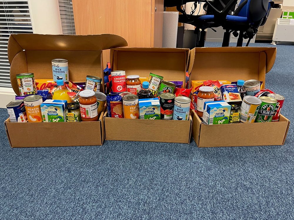 Our Letchworth office put together some lovely boxes of essentials, to donate to a local foodbank